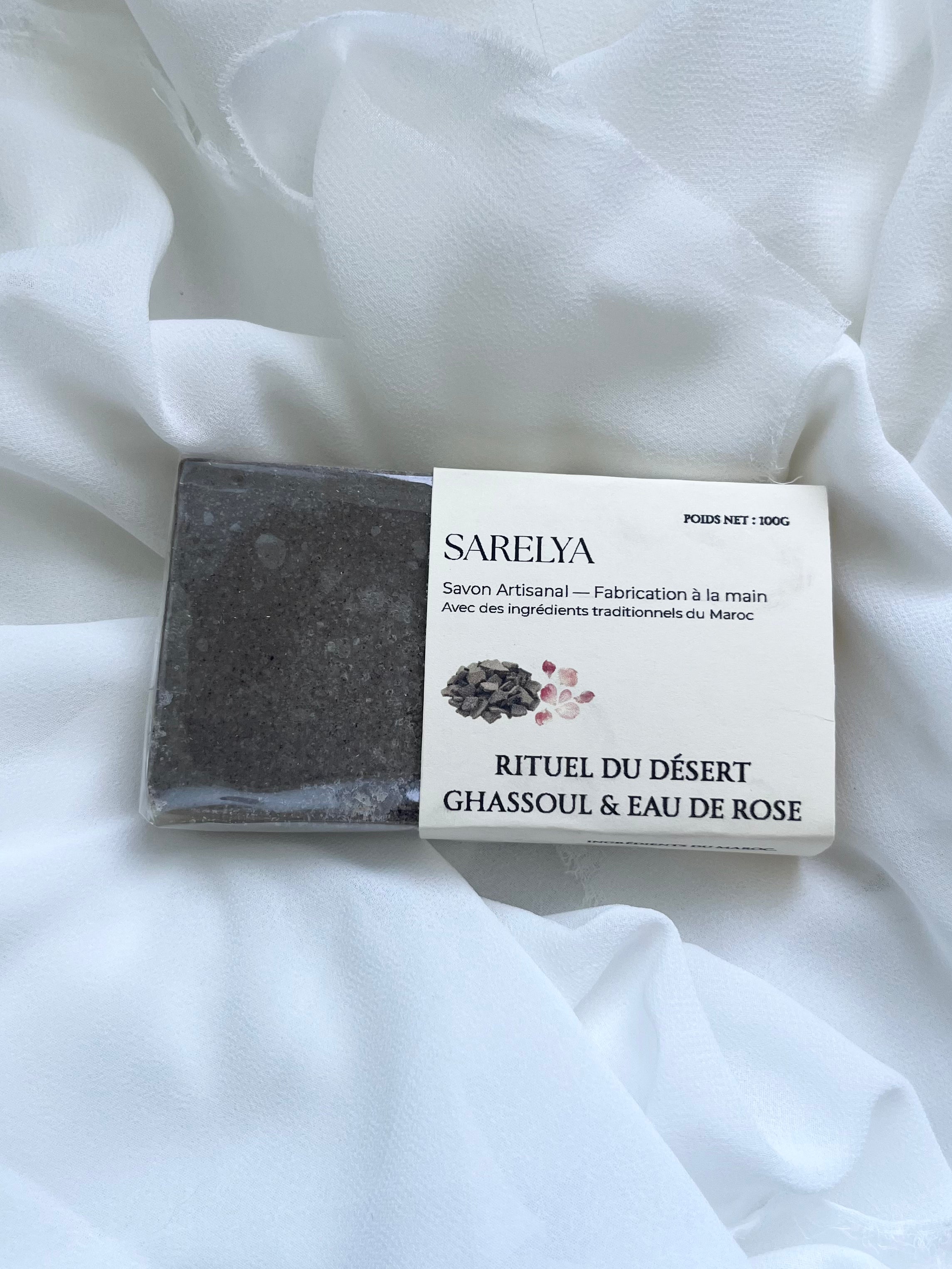 Savon Rituel du Désert – Ghassoul & Eau de Rose