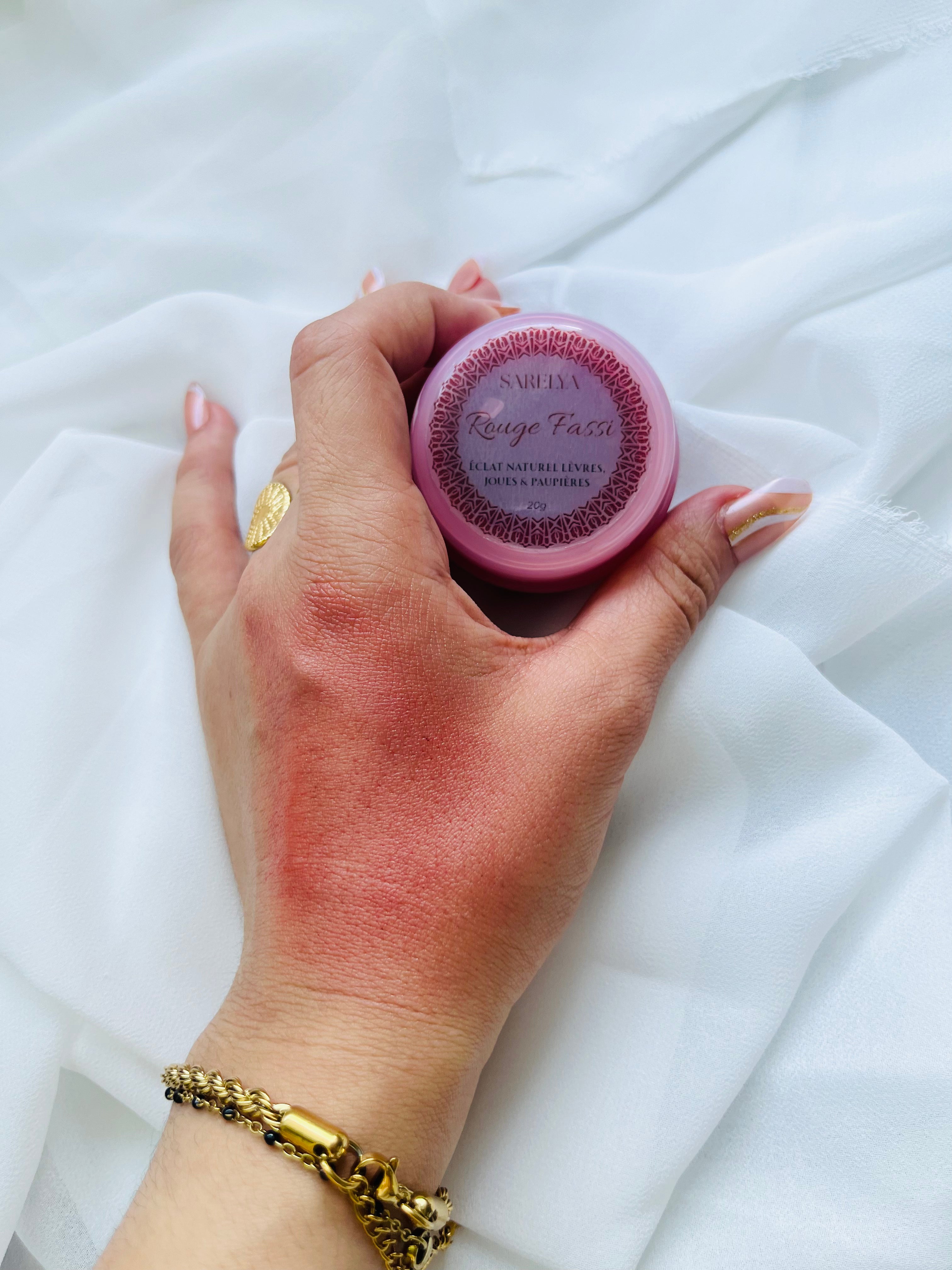 Baume Rouge Fassi – éclat naturel lèvres, joues & paupières